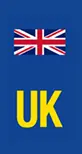 Number Plate sticker UK flag icon